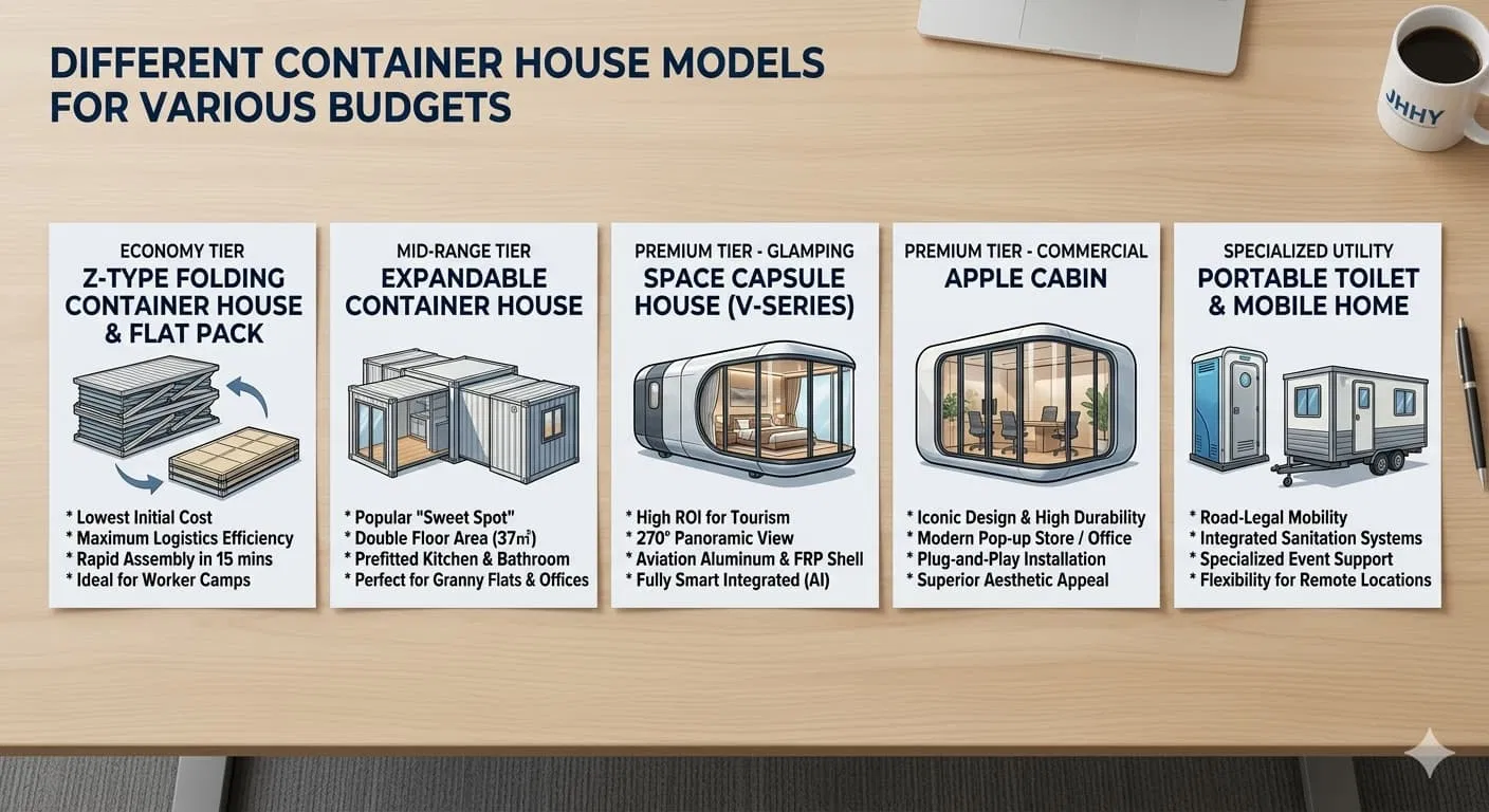 Container House Budget Guide Different container house models for various budgets