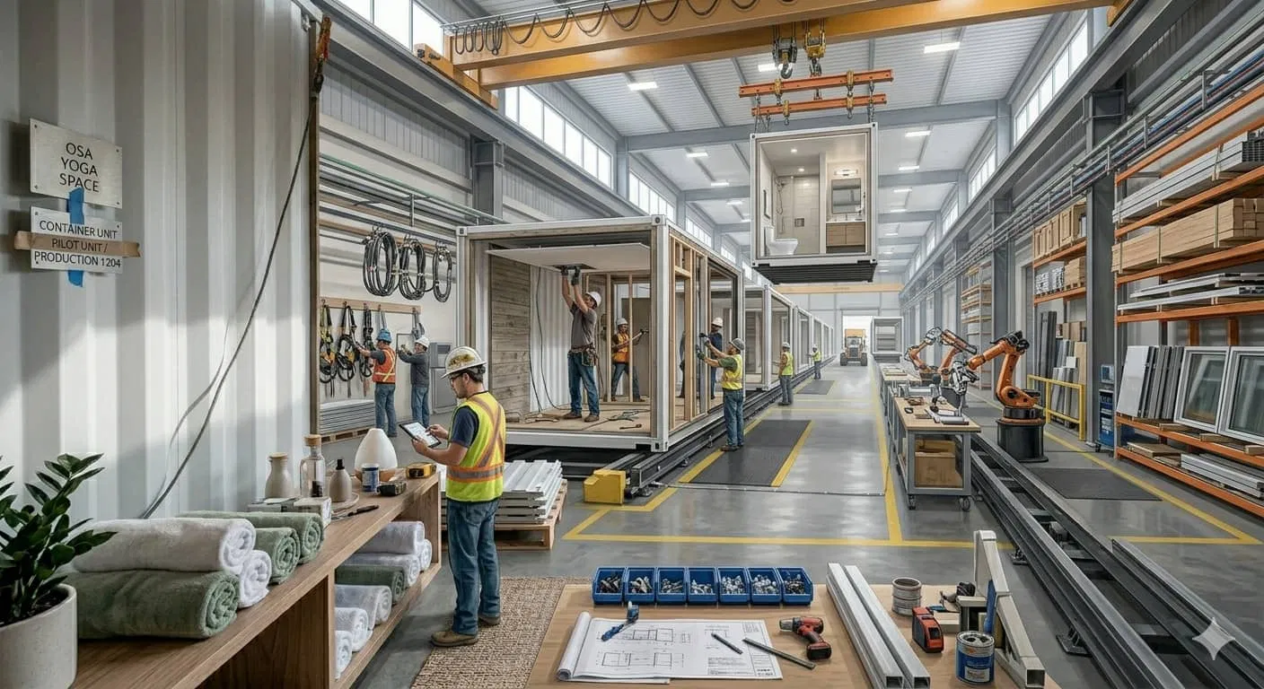 Factory production of modular home units